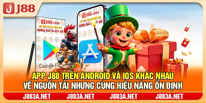 Tải app J88 trên Android và iOS khác nguồn tải nhưng hiệu năng ổn định