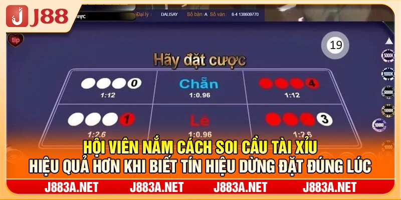 Hội viên nắm cách soi cầu tài xỉu hiệu quả hơn khi biết tín hiệu dừng đặt đúng lúc